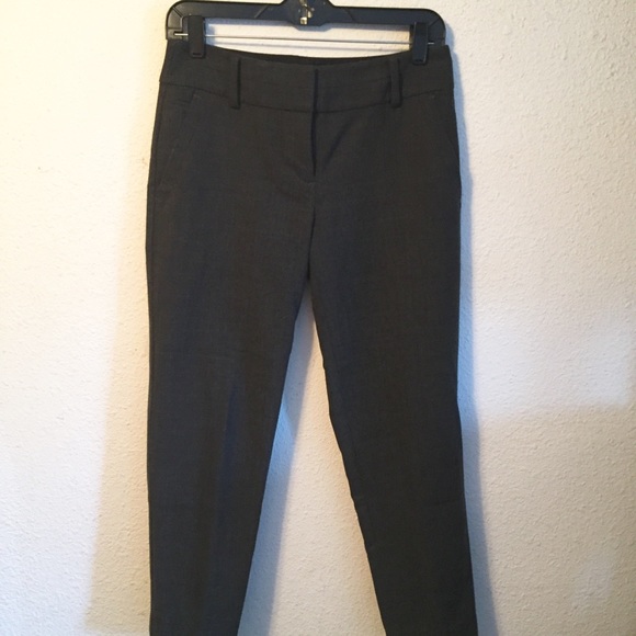 Ann Taylor Loft Charcoal Trouser Straight Leg Sz 0 - Picture 2 of 6